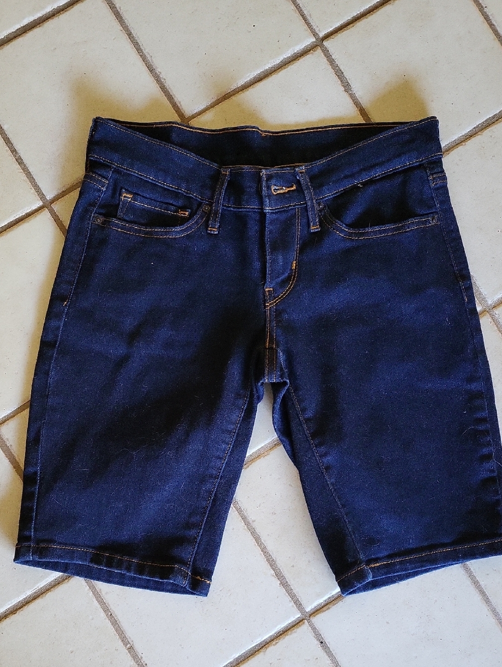 Levi's Dark Blue Denim Shorts with AUTHENTIC Levi Patch